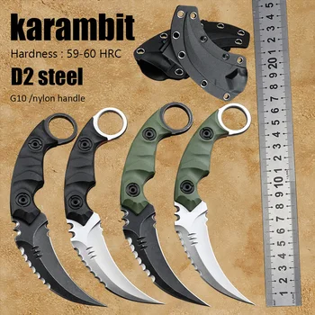 Охотничьи Ножи Для Выживания с Фиксированным Лезвием Outdoor Utility Csgo Karambit Knife Тактический Инструмент EDC Для Самообороны