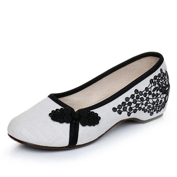 Парусиновая танцевальная обувь, женская легкая обувь для девочек, Летняя дышащая обувь для танцев, Пекинская традиционная тканевая обувь