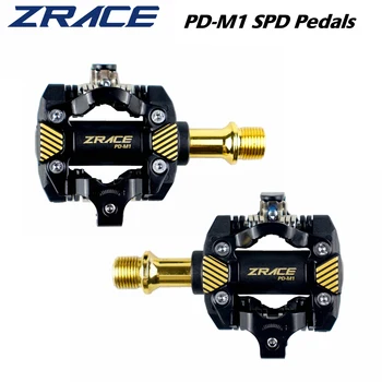 Педали ZRACE PD-M1 SPD -ЗОЛОТЫЕ, самоблокирующиеся педали MTB, используемые для гоночных горных велосипедов, 332 г