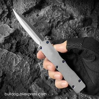 Перочинные Ножи серии DLC Micro OTF Tech Knife DIRAC Silver D/E D2 Blade EDC Defense Военно-Тактический Перочинный Нож M5