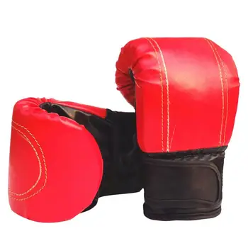 Перчатки для боксерской груши, Мужские перчатки для кикбоксинга из искусственной кожи С многослойной подкладкой высокой плотности, Боксерские перчатки с улучшенным сцеплением для бокса