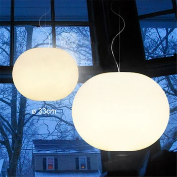 Подвесной светильник из скандинавского стекла, Современный белый подвесной светильник, Украшение гостиной, Подвесной Светильник, Простой ресторан, кухонный декор, светильник