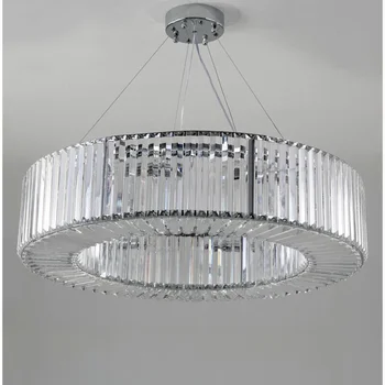 Подвесные светильники Nordic LED Подвесная современная люстра для гостиной, хромированный круглый кристалл, декоративный светильник, простая роскошь
