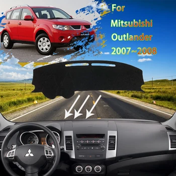 Подходит для Mitsubishi Outlander 2-го поколения 2007 2008, коврик для приборной панели, солнцезащитный козырек, автомобильные Анти-грязные коврики, авто Наклейки, Аксессуары