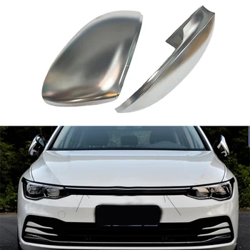 Подходит для VW golf 8 2020 Матовый Хром замена Крышки Бокового зеркала высокое качество внешнего вида крышки зеркала аксессуары