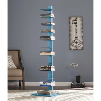 Полка Farrah Spine Tower, синее хранилище DVD
