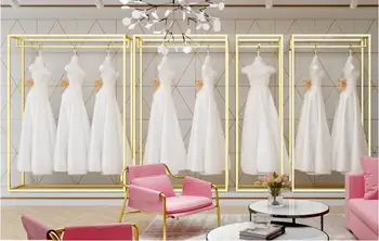 Полка для свадебного платья высококачественная витринная полка напольного типа золотая специальная полка для студийного платья Tieyi вешалка для магазина одежды