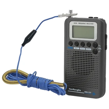 Портативный Полнодиапазонный радиоприемник Самолетного диапазона FM/ AM / SW / CB /Air/VHF Мирового диапазона с ЖК-дисплеем Будильник