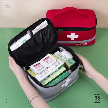 Походный Походный Органайзер для лекарств Большой Емкости, Аптечка первой помощи, Портативная сумка для хранения домашней медицины, сумка для выживания в чрезвычайных ситуациях