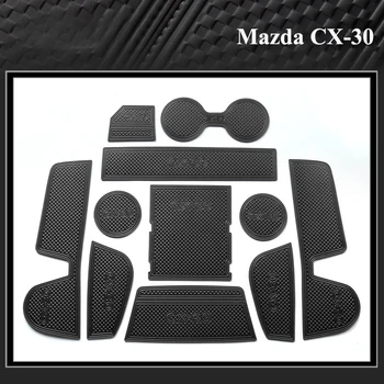 Противоскользящий Коврик Для Автомобильных Ворот Mazda CX-30 CX30 CX 30 2020, Нескользящий Коврик Для Дверных Пазов, Кожаная Подставка, Аксессуары Для Интерьера Авто