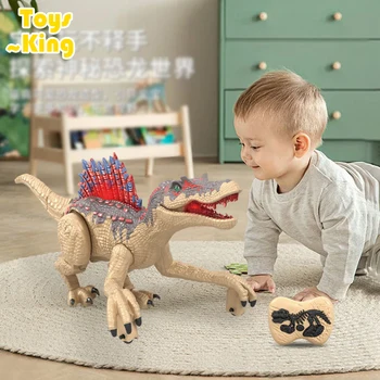 Радиоуправляемые Игрушечные Динозавры, Умный робот, Электрический Пульт дистанционного управления 2,4 G, Имитирующая модель Спинозавра, игрушка со светом и звуком, детские игрушки