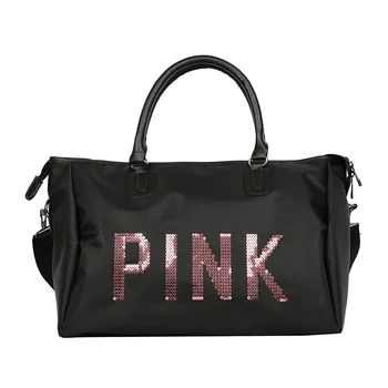 Розовая Модная Нейлоновая Модная сумка с Надписью на одно плечо, Багажная сумка, Новая Дорожная сумка, Спортивная сумка для фитнеса