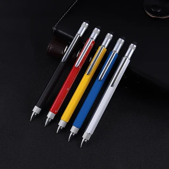 Роскошная Высококачественная Многофункциональная креативная металлическая шариковая ручка Отвертка линейка уровень инструмент стилус