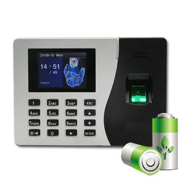 Система посещаемости K14 TCP / IP для сотрудников, часы машинного времени для офиса, USB-биометрическая запись отпечатков пальцев, дополнительный аккумулятор