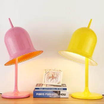 Скандинавская современная шляпа, настольные лампы, простые и креативные цветные светильники для гостиной, прикроватной тумбочки для спальни, настольная лампа с индивидуальностью