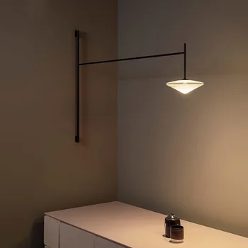 Скандинавский светодиодный настенный светильник Фоновый настенный светильник в коридоре с длинным коромыслом, регулируемый настенный светильник для гостиной, светильник для ванной комнаты