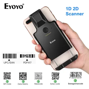 Сканер штрих-кода телефона Eyoyo USB Bluetooth1D 2D PDF417 Матрица данных Код Maxicode Сканирование экрана Компьютера Системы Android iOS