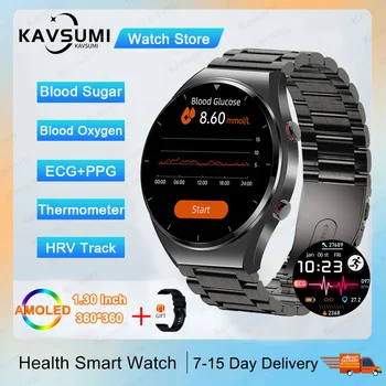 Смарт-часы для измерения уровня сахара в крови Мужские Sangao Laser Health, сердечного ритма, артериального давления, фитнес-часов IP67, водонепроницаемые смарт-часы для Xiaomi