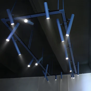 Современные светодиодные подвесные светильники ресторанная лампа Промышленный офис Бар Дорожка освещение в помещении Выставочный зал Витрина магазина люстра