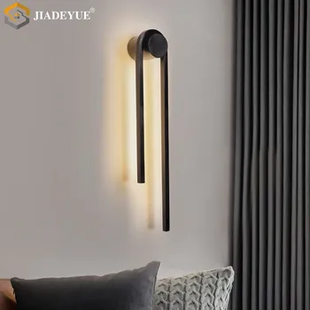 Современный минималистичный светодиодный ленточный настенный светильник спальня коридор лестница гостиная полосатый светильник U-образный настенный светильник внутреннее освещение