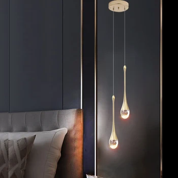Современный Хрустальный Подвесной светильник Fumi, K9 Crystal 1-Light Gold Led Подвесные Светильники для Спальни, Кухонного Острова Di