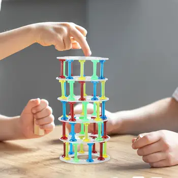 Строительная игра Настольные игры Забавная игрушка для укладки баланса для семейного досуга для маленьких девочек и мальчиков