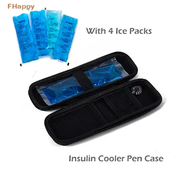 Сумка-холодильник для инсулина, Коробка-холодильник для лекарств С 4 пакетами льда, Портативная сумка-холодильник для Инсулина, Инсулиновый Футляр Для Диабетических Пациентов, Органайзер