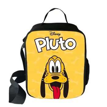 Сумки для ланча Disney Pluto Mickey, Студенческая сумка для еды, Коробка для завтрака для Пикника, Школьная Переносная Изолированная сумка для ланча