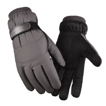Хлопковые теплые перчатки для мужчин, осенне-зимние толстые мотоциклетные перчатки для улицы, лыжные водонепроницаемые перчатки для верховой езды