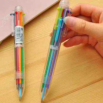 Шестицветная Шариковая Ручка Новые Креативные Канцелярские Принадлежности Школьные Принадлежности Многоцветная Шариковая Ручка Учебные Ручки