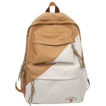 Школьные сумки для подростков, девочек, мальчиков, Рюкзак для студентов колледжа, Женский нейлоновый лоскутный корейский рюкзак для книг