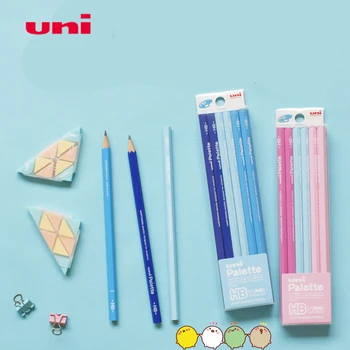 Японская палитра UNI 5050/5051 Деревянный карандаш 12 шт./компл. HB/2B Синего/розового цвета